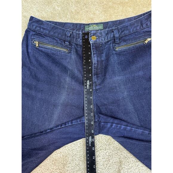 Lauren Jeans Co Size 14 Straight Leg Dark Wash Zipper Accent No Back Pocket B069 - Picture 13 of 14